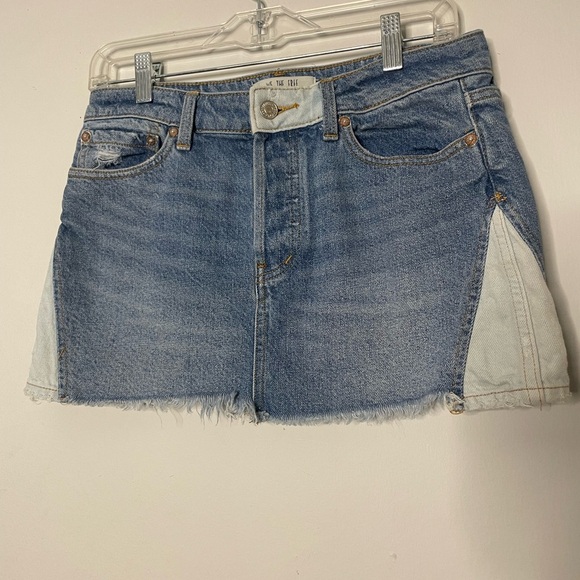 We The Free Light Blue Denim Skirt Size 26 - Picture 3 of 9